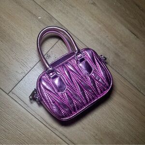 Elegant Purple Quilted Handbag